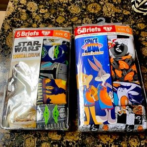2 packages of Boys size 6 100% cotton briefs 10 pairs